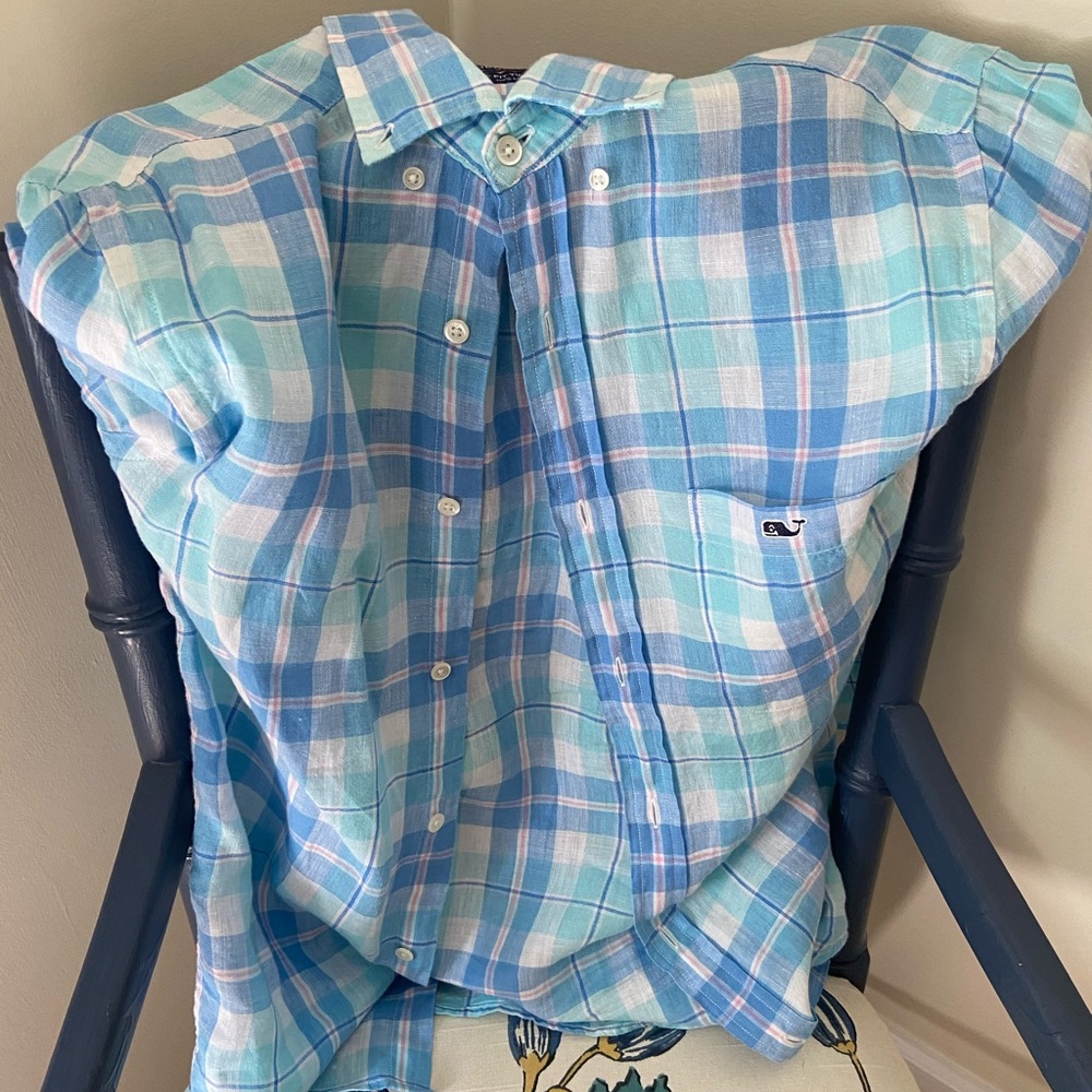 Vinyard Vines Long Sleeve Linen Shirt Size S